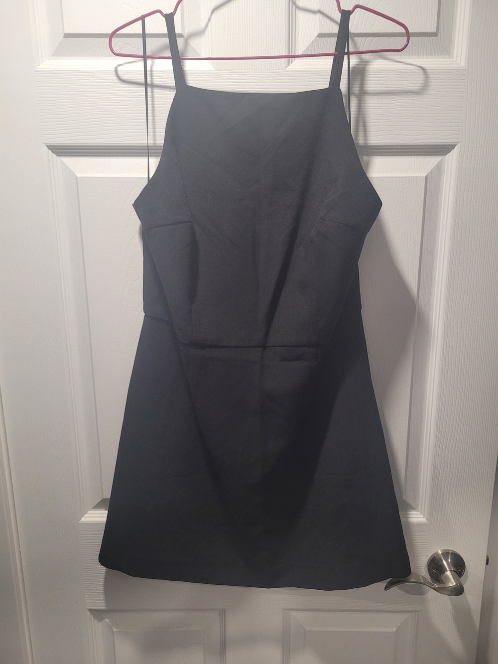 French Connection Black Spaghetti-Strap Mini Dress Size US 10/ UK14